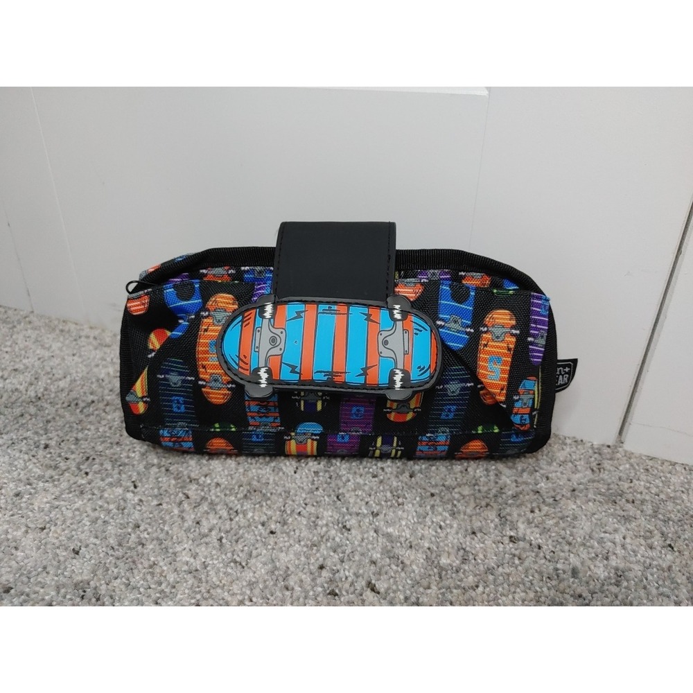 PEN+GEAR Fashion Pencil Pen Pouch Nylon Finger Skateboard Zipper Pockets 8x5